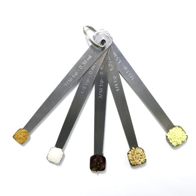  Measuring Spoons Set, 1/3 tsp, 1/4 tsp, 3/16 tsp, 1/8 tsp, 1/16 tsp, Mini M...