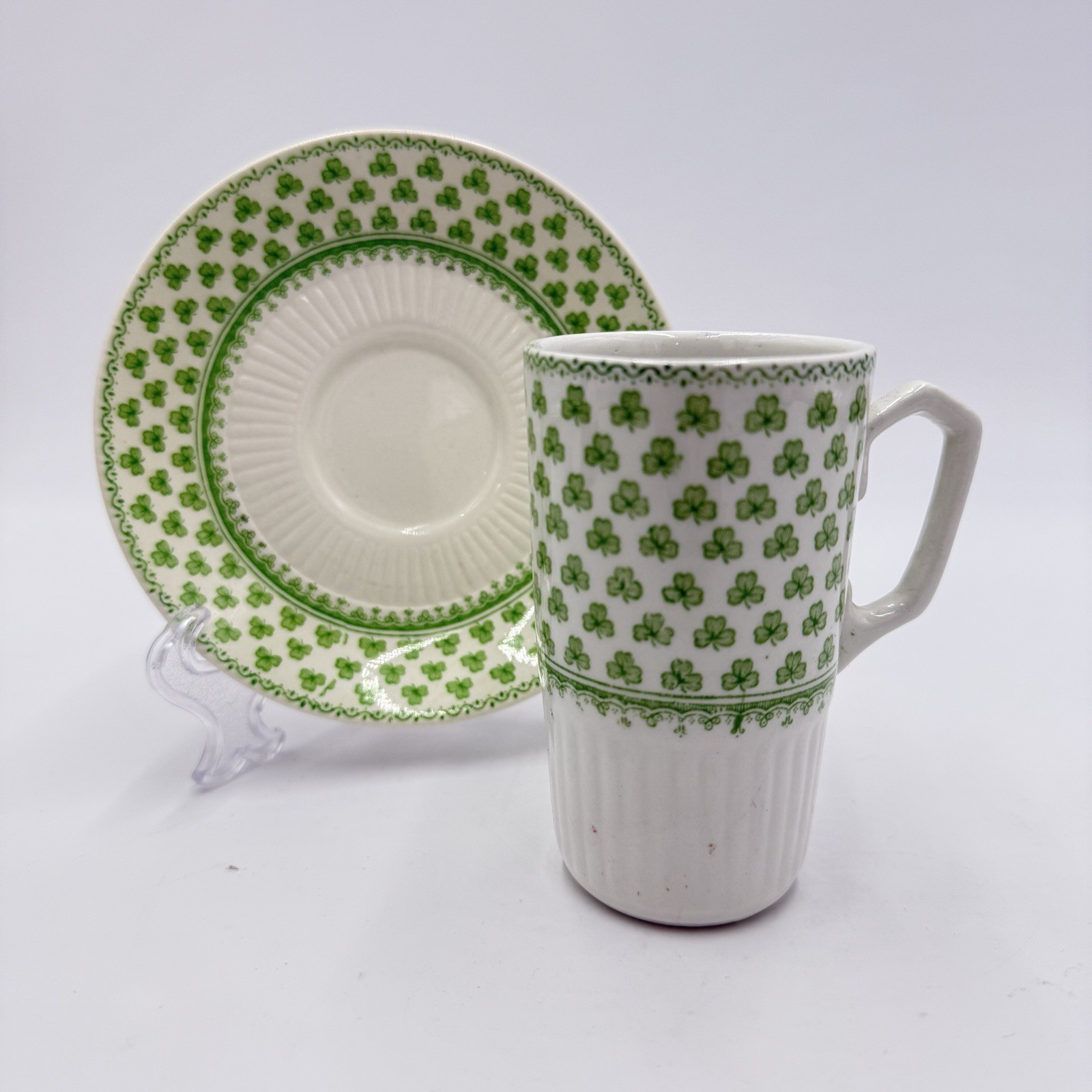 W. Adams & Sons England Shamrock Ironstone Demi...