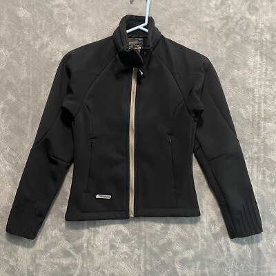 Rossignol Jacket Womens XS Black Full Zip Ski Snow Soft Shell Fleece Lined