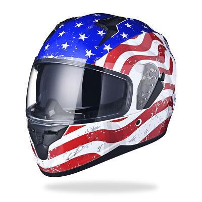 AHR RUN-F Full Face Motorcycle Helmet Dual Visor DOT Approved L-XXL