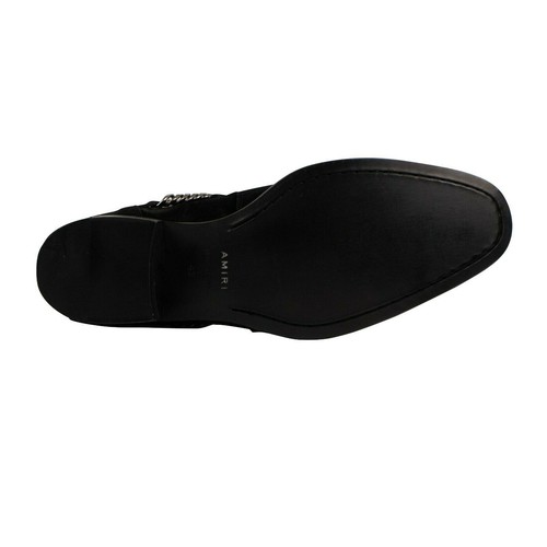 Pre-owned Amiri Black Suede Bandana Buckle Boots Shoe Size 8/41 $1390