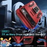 DEERLAMN Case for Google Pixel 9/9 Pro with Slide Camera Cover+Screen Protector(1 Pack), Rotated Ring Kickstand Military Grade Shockproof Protective Cover-Red
