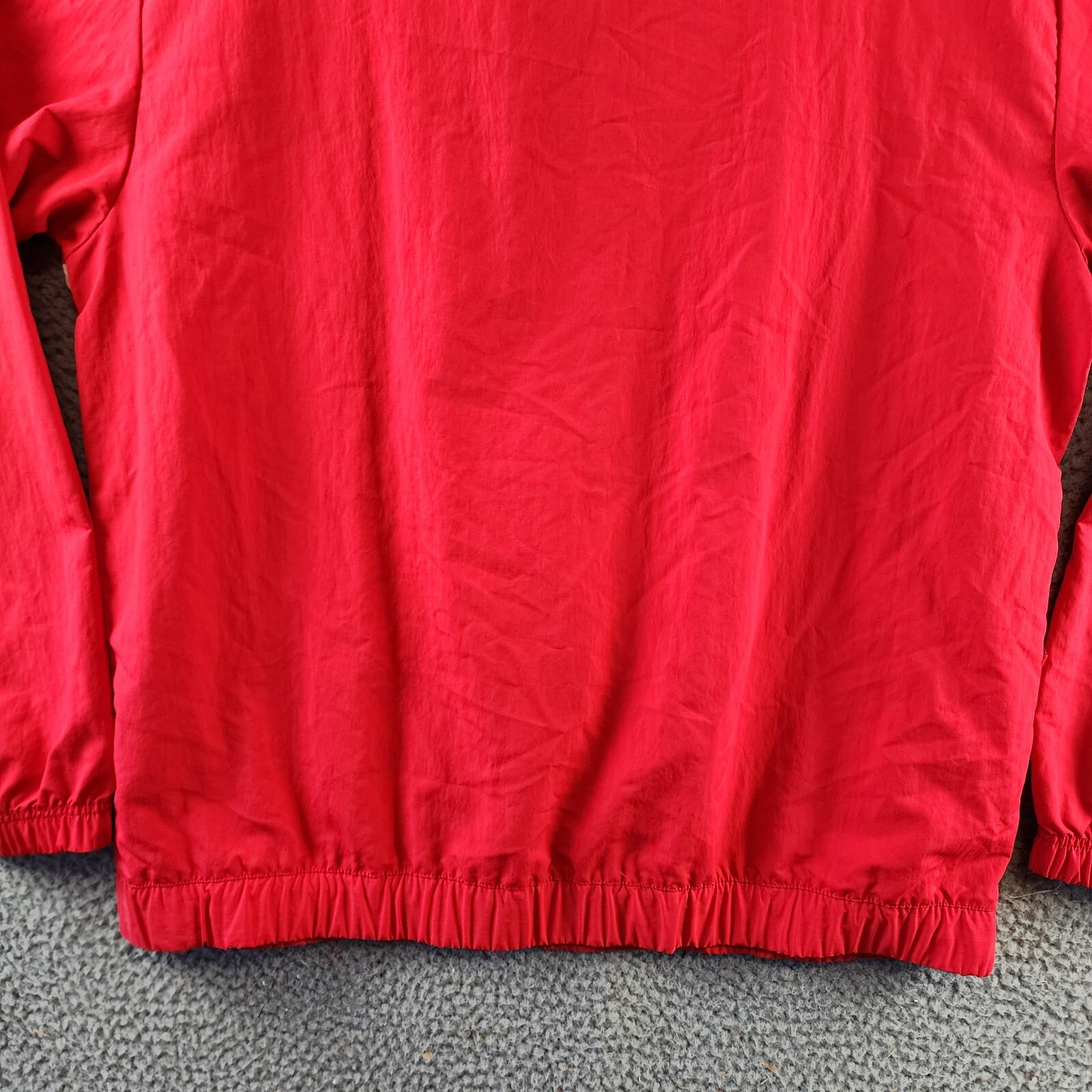 Reebok Retro Colorblocked Quarter-Zip Popover Men's L Vector Red Kangaroo Pocket - Picture 15 of 16