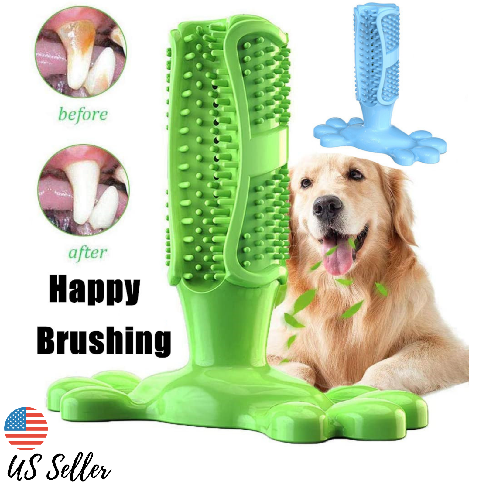 FDA √ Dog Toothbrush Chew Toy Dental ...