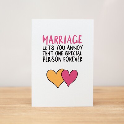 Wedding Card - Engagement, Funny, Lets you annoy that one special person