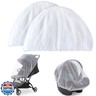 Mosquito Net for Stroller(2 Pack), Baby Mosquito Net for Car Seat, Bassinets, Cradles, Playard, Pack N Plays and Portable Mini Crib, Baby Insect Netting, White