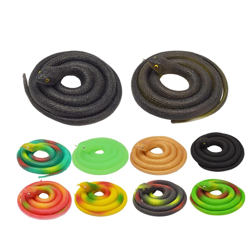 IN RUBBER SNAKES Realistic Fake Play Snake TOY REPTILE NEW Gags