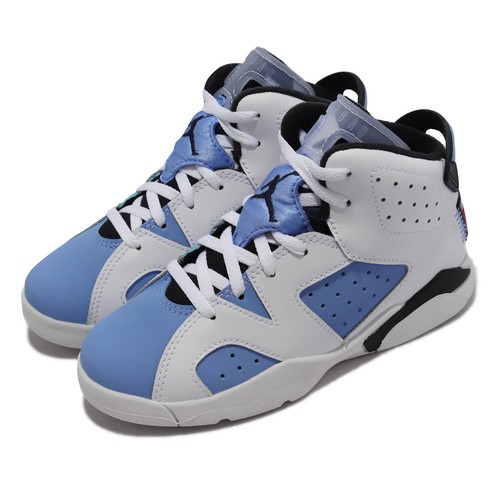 

Nike Jordan 6 Retro PS UNC Home University Blue AJ6 Kids Preschool DV3605-410, Синий, Jordan 6 Retro Ps