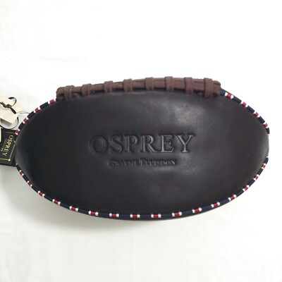 NWT Osprey London Graeme Ellisdon brown leather football/rugby ball toiletry bag
