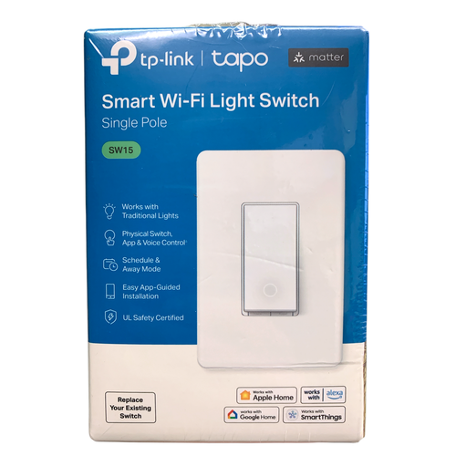 TP-Link Tapo Single Pole Smart Wi-Fi Light Switch, Matter Certified