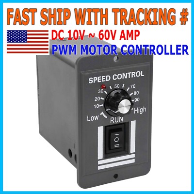 DC 10-60V 6A PWM DC Motor Speed Controller Reversible Switch Regulator Switch 