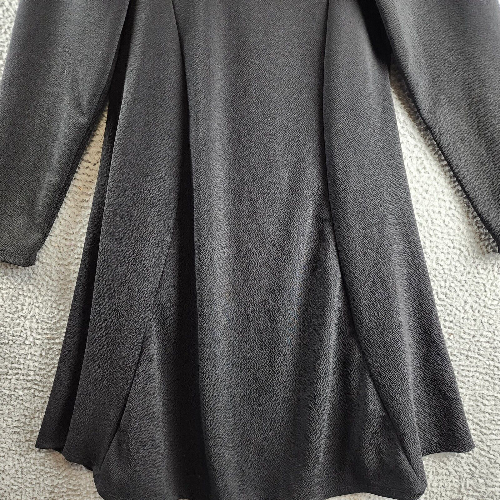 24seven Comfort Apparel Plus Size Long Sleeve Flared Dress Women's 1X Black~ - Picture 4 of 13