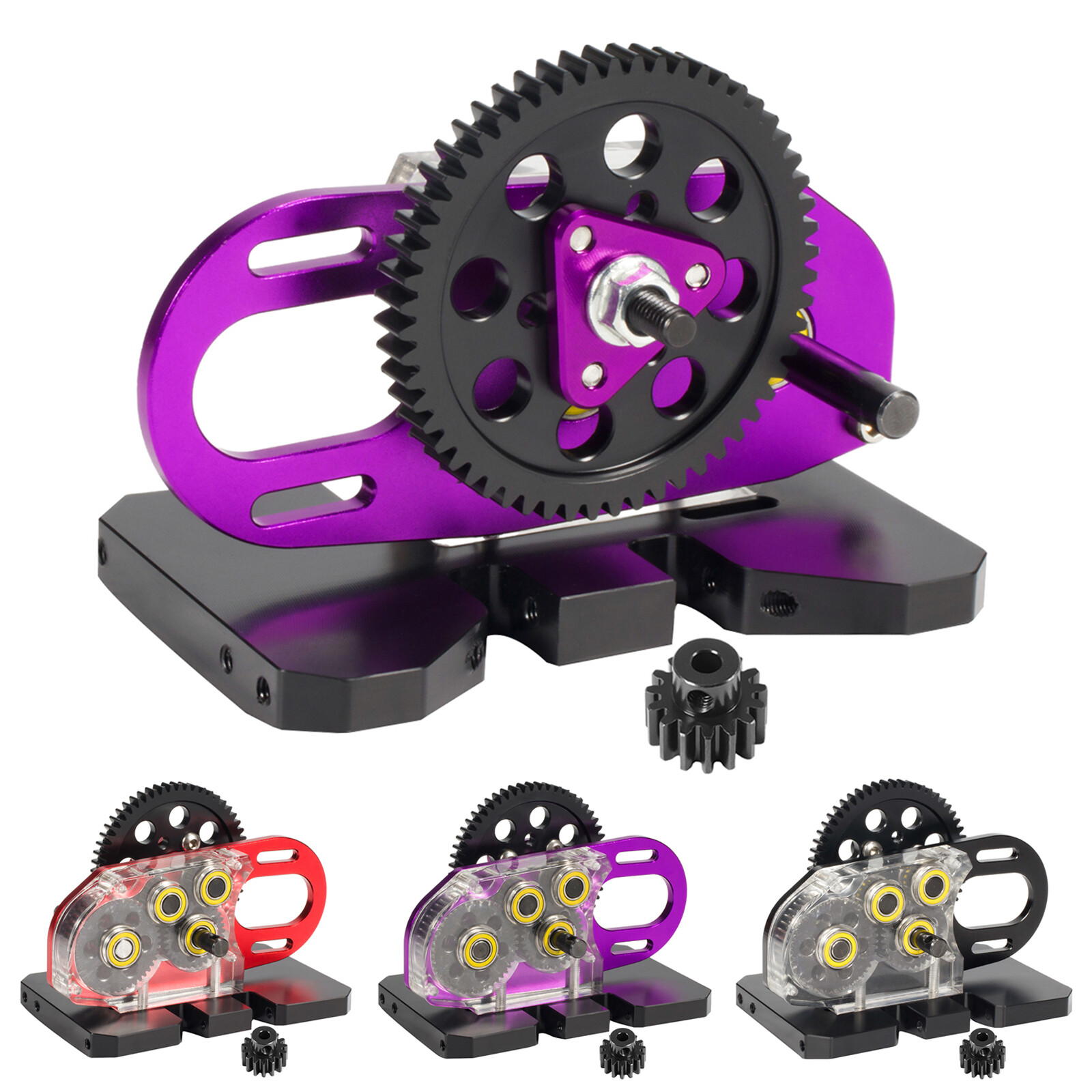2 Low Transmission Gearbox Set For 1/10 RC Crawler SCX10 Pro