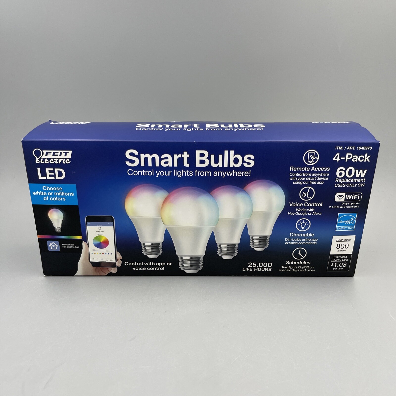 9w Led Replaces 60w 800 Lumen Wi-fi 4 Pack ~nob~