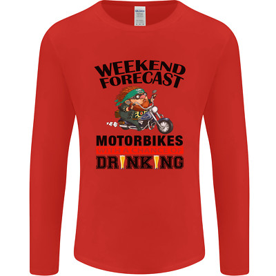 Weekend Forecast Motorbikes Mens Long Sleeve T-Shirt