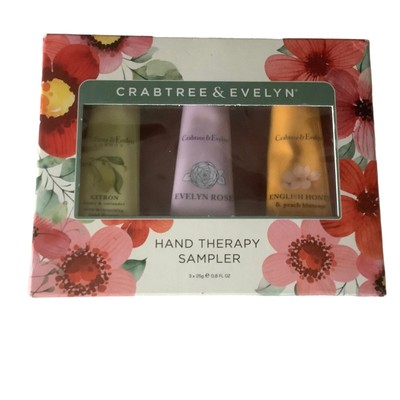 Crabtree & Evelyn Hand Therapy Set Citron Evelyn Rose English Honey Moisturizer 