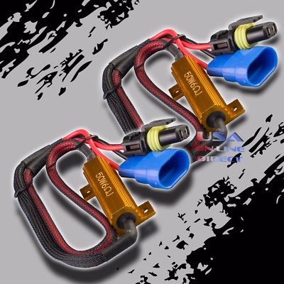 2pc Canbus Error-Free Resistor LED Warning Light Delete Harness 9005 HB3 H10 US