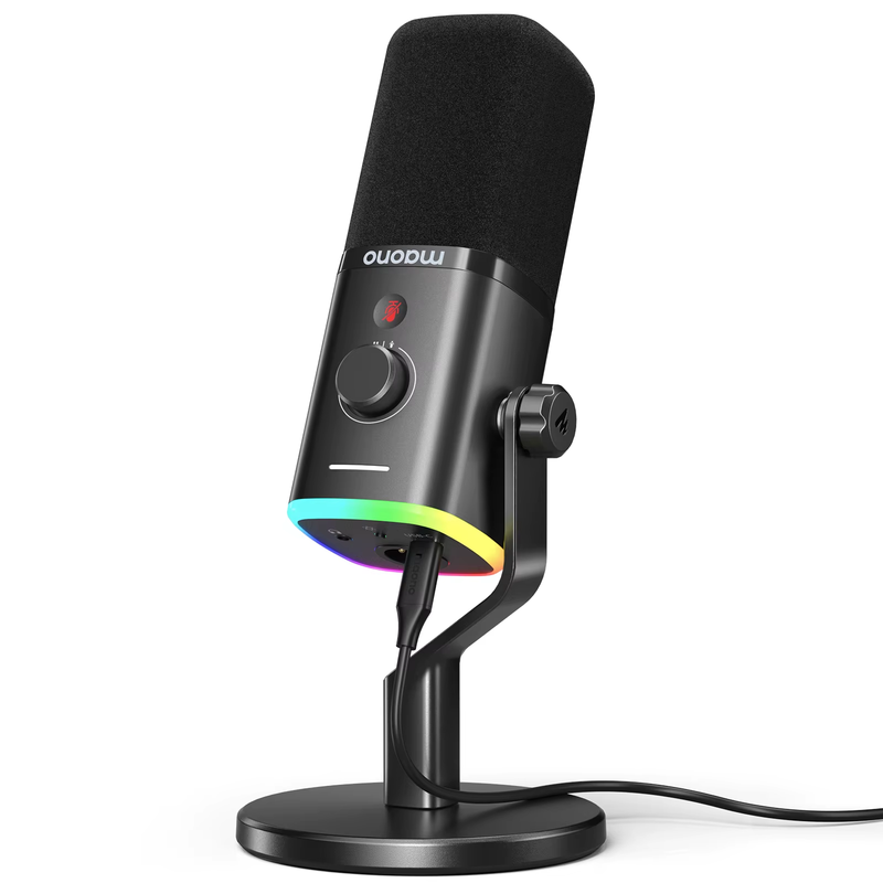 PD100X Dynamic Microphone.Software Noise Reduction Included.RGB gaming mic.Enhan