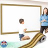 Outus 68 Feet Gold Frame Bulletin Board Border Die-Cut Straight Rolled Picture Frame Border Trim for School Classroom Bulletin Board Decoration for Chalkboard Home Office Party Decor(Classic)
