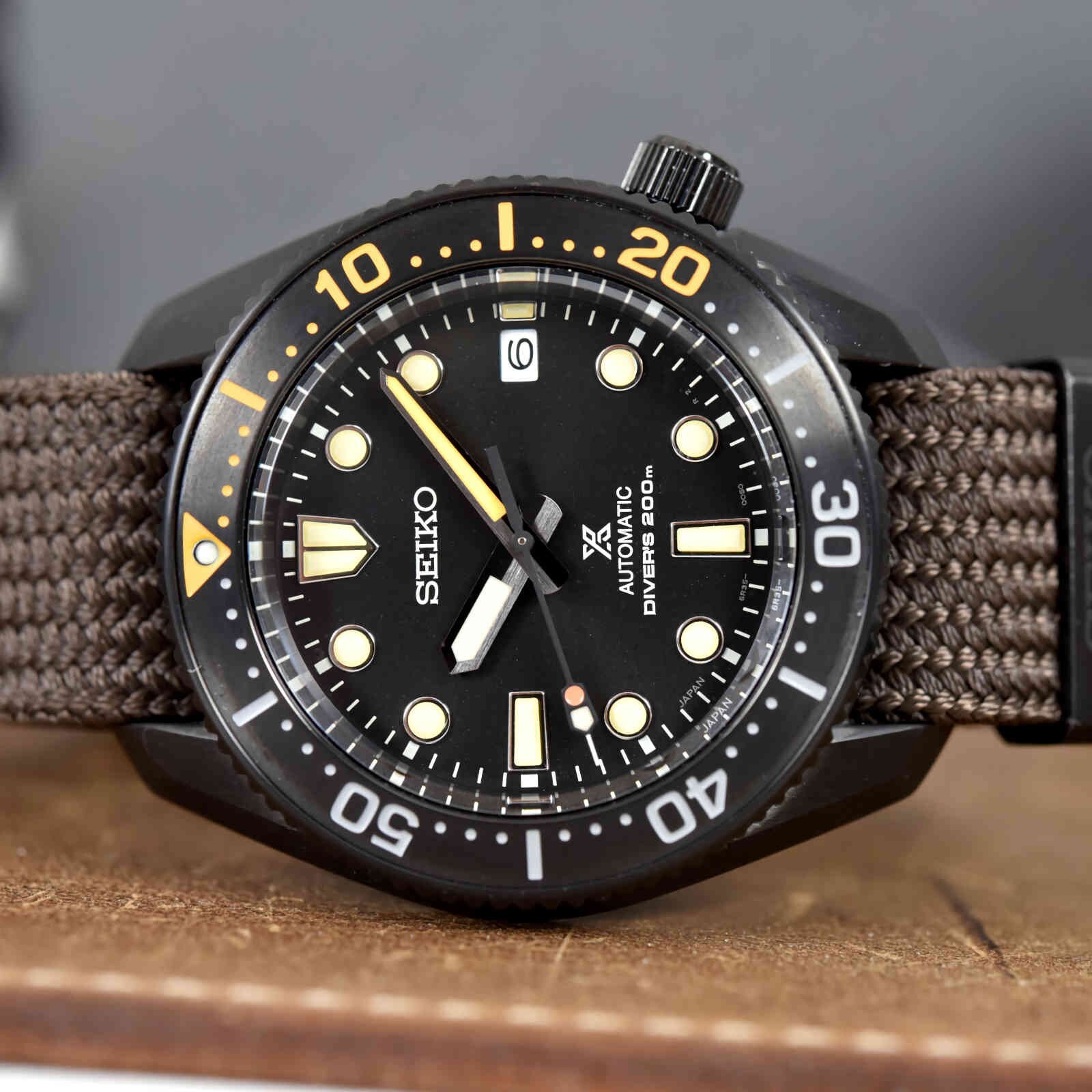 Pre-owned Seiko Prospex Spb255j1 Black Series Limited Edition 1968 Reissue Automatic Watch