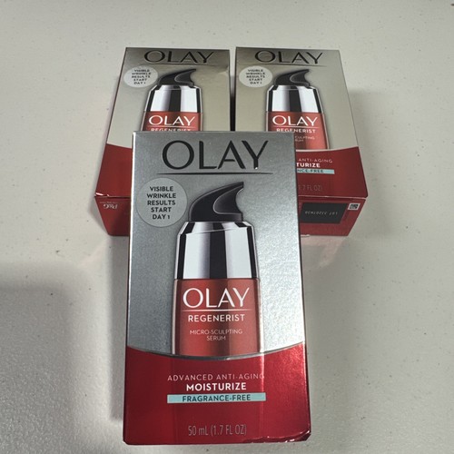 Olay Regenerist Micro Sculpting Serum 1.7oz Fragrance Free Moisturize NEW 1091