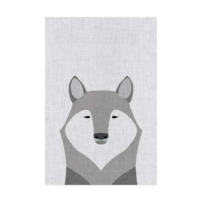 , 12x19 Gray Wolf by Annie Bailey Art