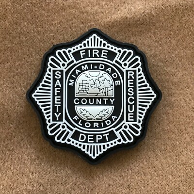 Miami-Dade Fire Rescue Department MDFR PVC Patch 2.25'' Glow in the Dark FD