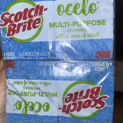 16 Ocelo Scotch Brite  Multipurpose Handy Sponges Blue And Yellow