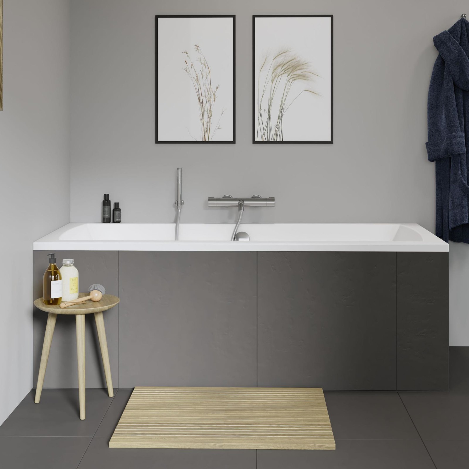 DURAVIT Daro Badewanne Rechteckig 1800x800mm Wanne Weiß Rückenschräge - Bild 2 von 6