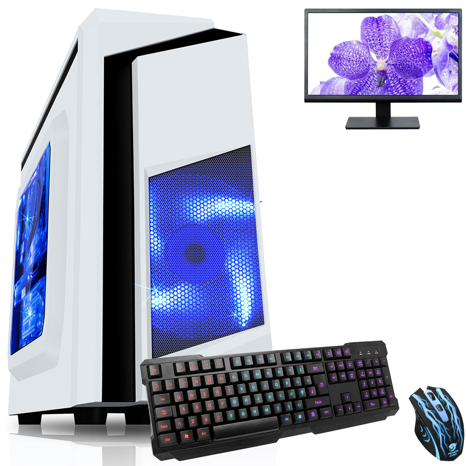 Customize Mega Fast AMD Home Gaming Computer Bundle 16GB DDR4 WiFi