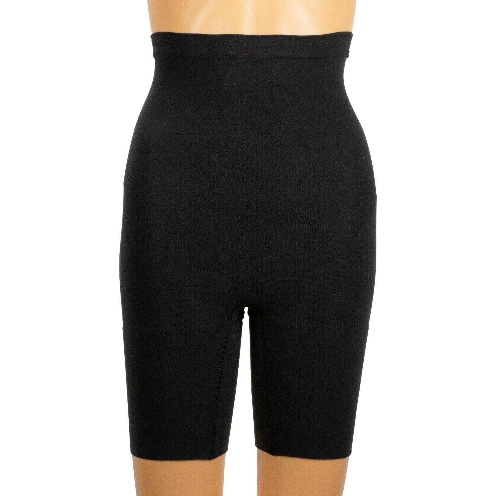 Spanx 300144 Womens High-Waisted Power Shorts Tummy Control Very Black Size 1X