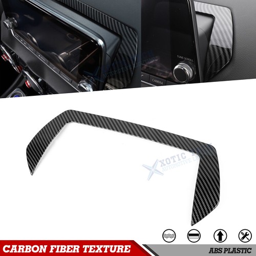 Carbon Fiber Dashboard GPS Navigation Cover ABS Trim For Nissan Sentra 2020-2025