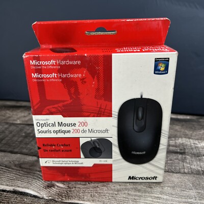 Microsoft Wired USB Optical Mouse 200 Model 1405 Black JUD-00001 DRL1-3