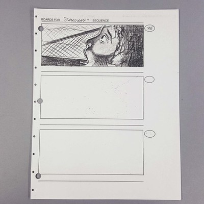Daylight Movie Production Storyboard Close-Up Survivor Looks Up, Panel 25, COA