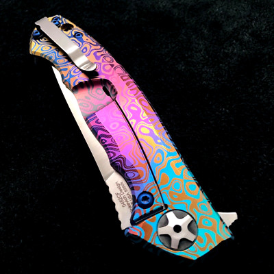  Zero Tolerance ZT 0452CF Plain Edge Folder BWL  Flomascus Ano custom zt452cf