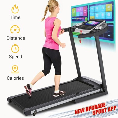 3.25HP Home Treadmill with Incline 10'' Touchscreen,3D Virtual Scene,36 Programs