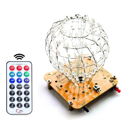 Etoput LED Cubic Crystal Ball DIY Soldering Practice Project Kit Electronics Lea