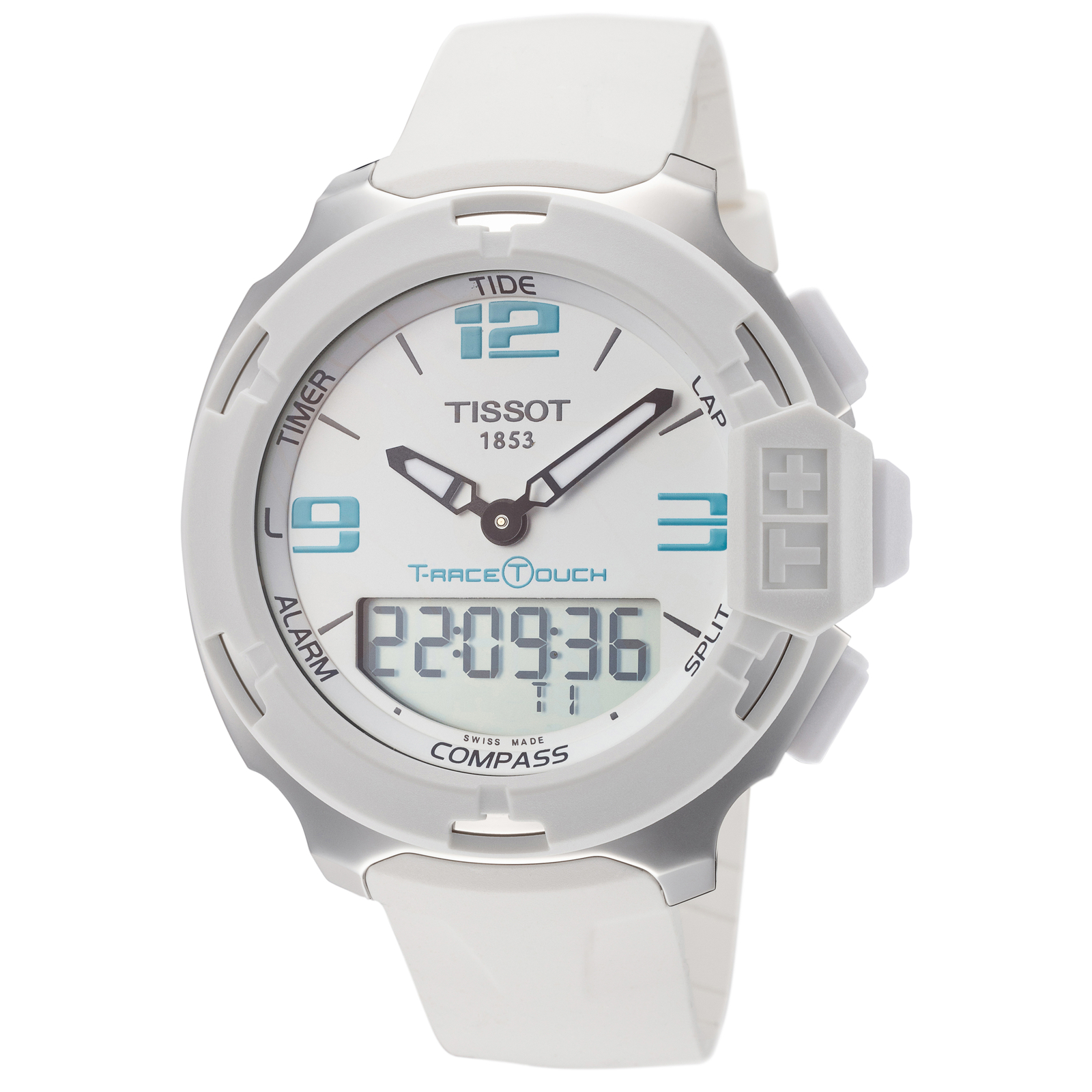 Tissot Men's T0814201701701 T-Race Touch 42.15mm White Dial Synthetic Watch | eBay