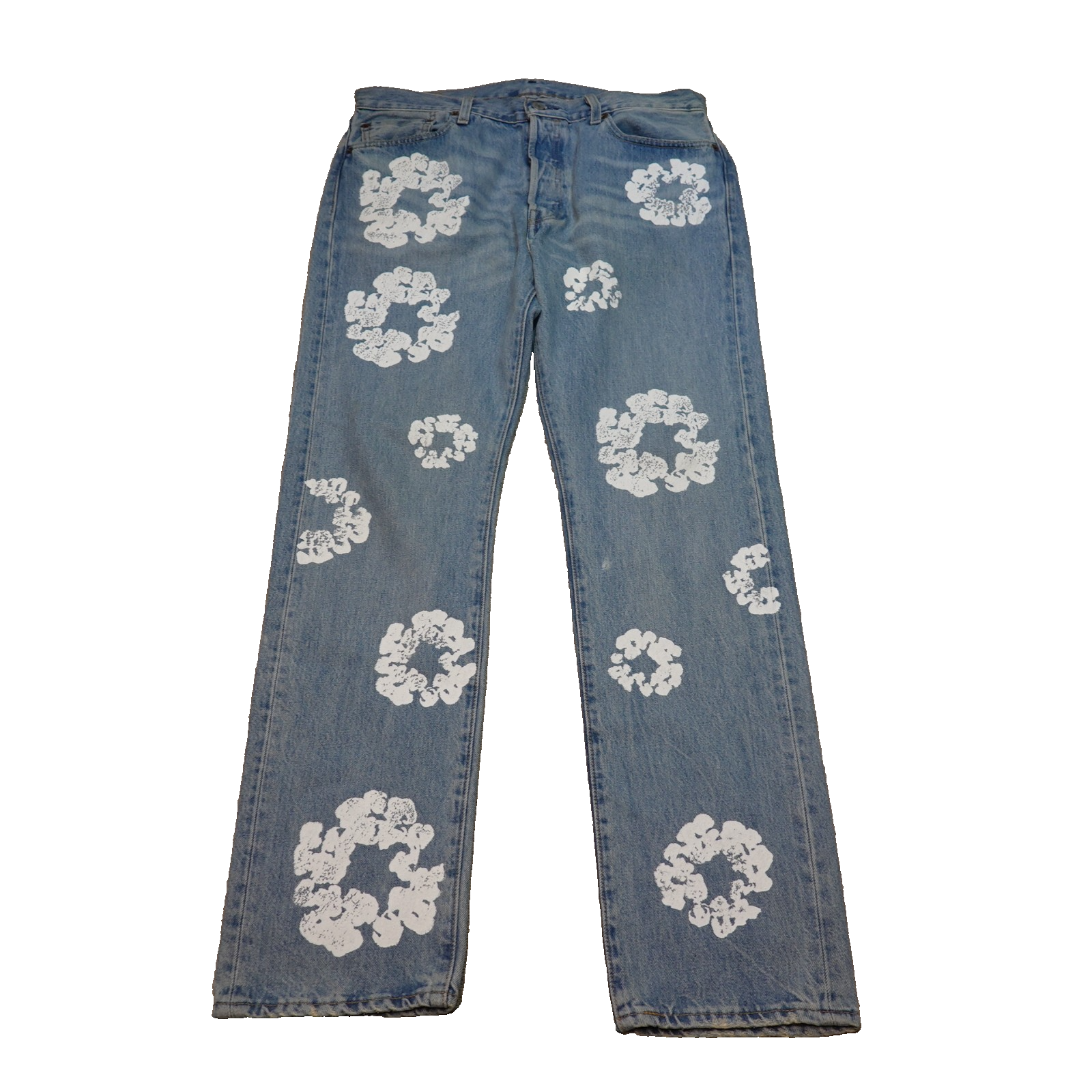 Denim Tears Levi’s 501 Denim Tears x Levi's 501 Cotton Rhinestone Wreath Jeans Indigo
