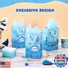 WERNNSAI 16Pcs Shark Party Gift Bags - Ocean Shark Birthday Party Favors Bag for Kids Boys Under the Sea Goodie Bags for Baby Shower Birthday Beach Pool Party Supplies