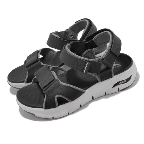 

Сандалии Skechers Arch Fit Black White Men Summer Casual 237372-BKW, Черный, Arch Fit Sandal-impactor