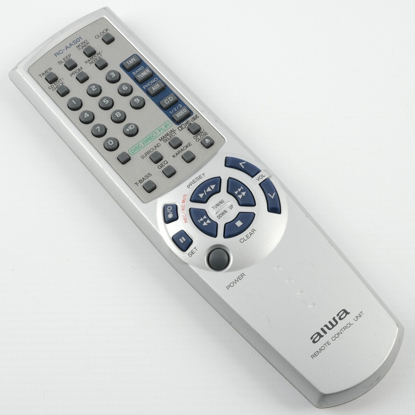 AIWA RC-AAS01 Genuine Remote Control | For Aiwa Audio System AIWA RC-AAS01 Genuine Remote Control | For Aiwa Audio System