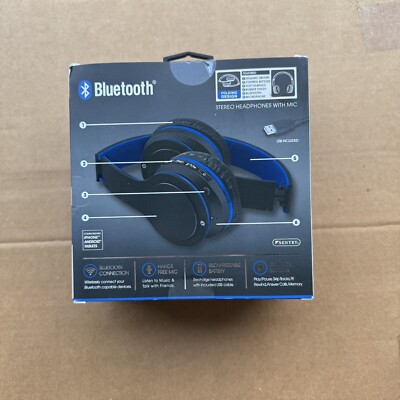Sentry Bluetooth Stereo Wireless Folding Rechargeable Headphones Mic BT202