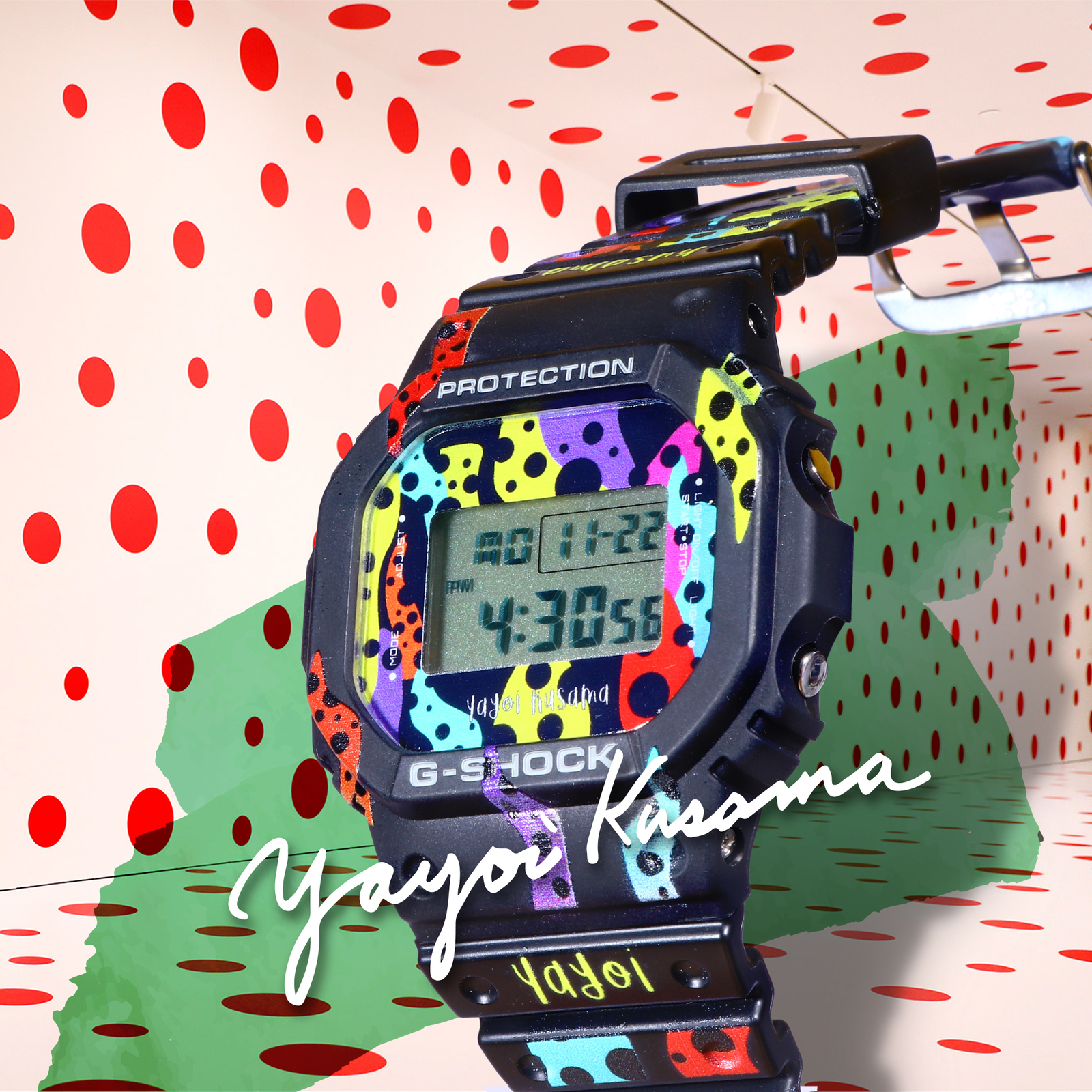 Yayoi Kusama Custom Design Authentic Resin Digital G-Shock