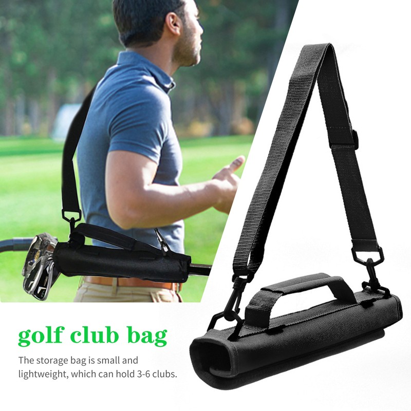 Club Carry Bag Golf Storage Travel Pouch With Adjustable Straps