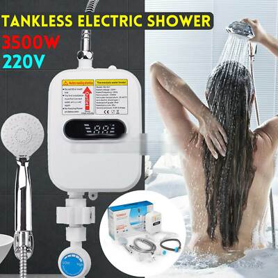 3500W Tankless Hot Water Heater Shower Electric Portable Instant Boiler  Bathroom | eBay
