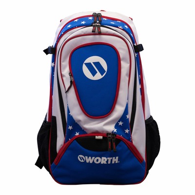 red white and blue bat bag