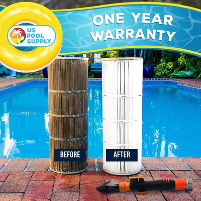 U.S. Pool Supply Pool & Spa Filter Cartridge Cleaner, Removes Filter Dirt Debris