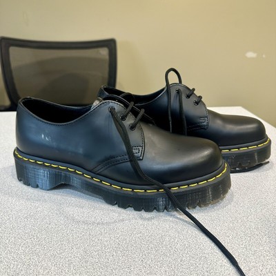 Dr. Martens Black Smooth Leather Oxford Dress Shoes 21084 Mens Size 8 Women s 9