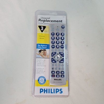 Philips Universal Replacement Remote Big Buttons Easy Touch TV VCR DVD PM335 NEW